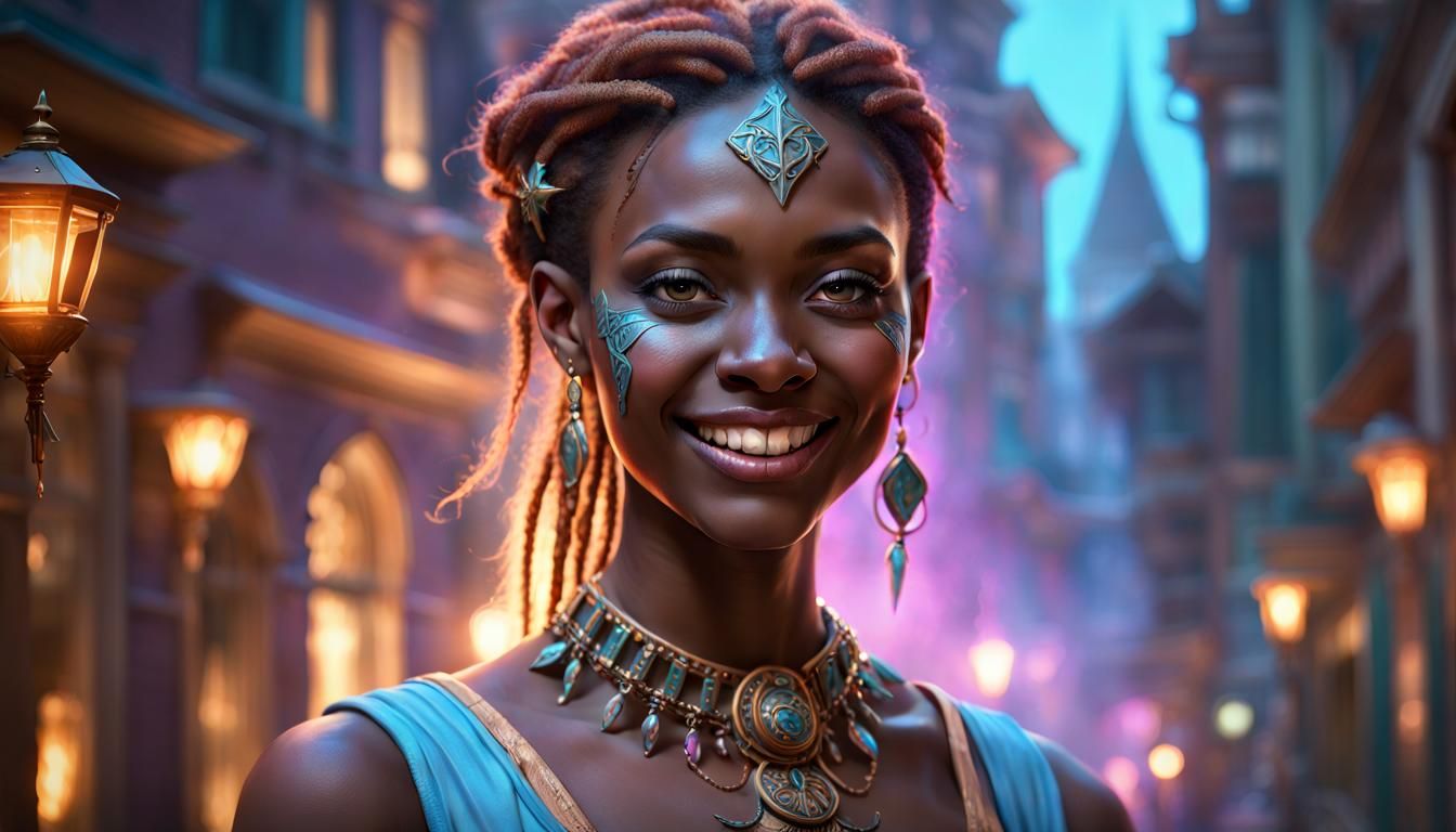 Sorority Sorceress: Hyperrealistic Magic Student Portrait