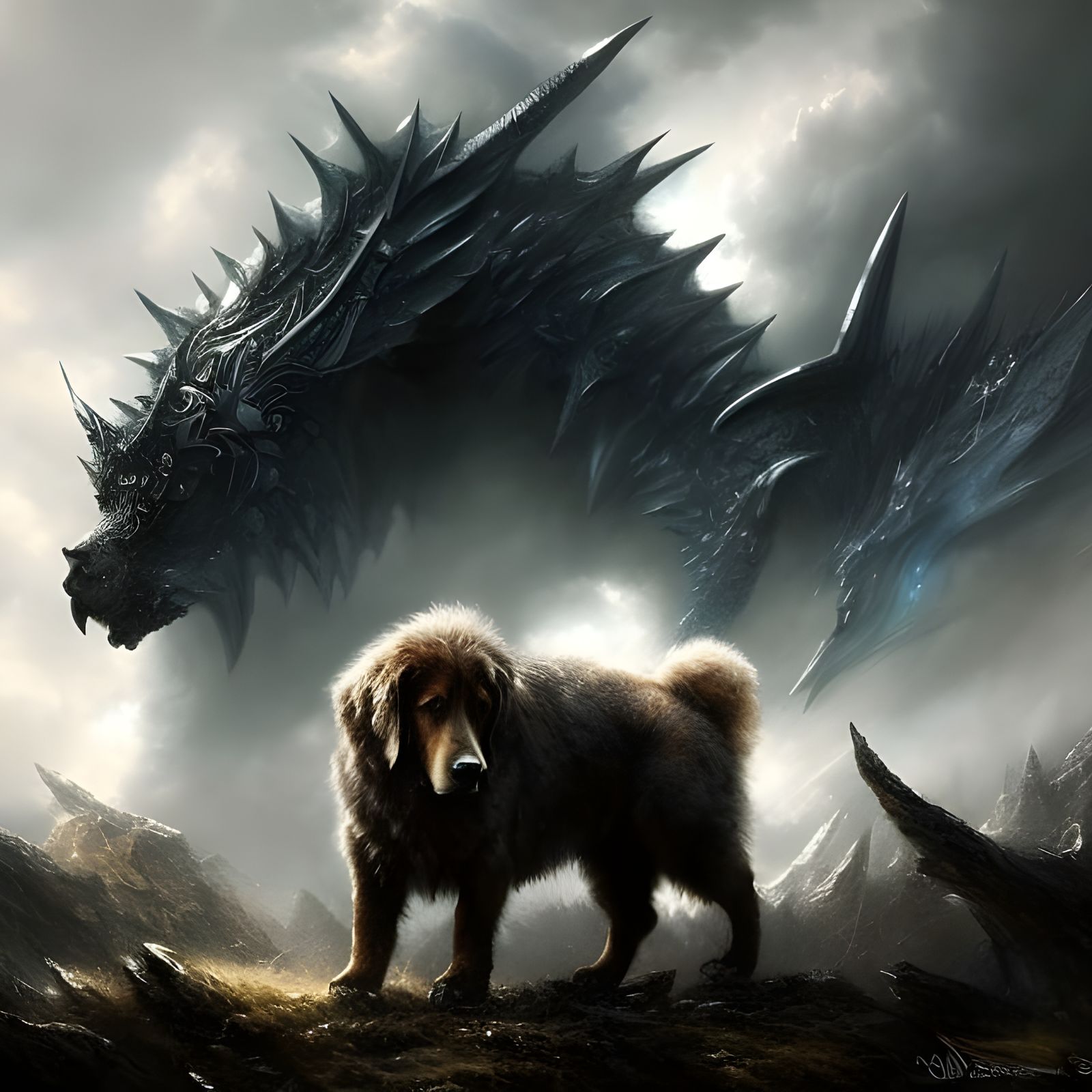 Fantasy Art: Huge Cloud Dog