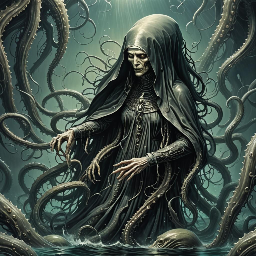 Eldritch Nun Consumed by Cosmic Horror