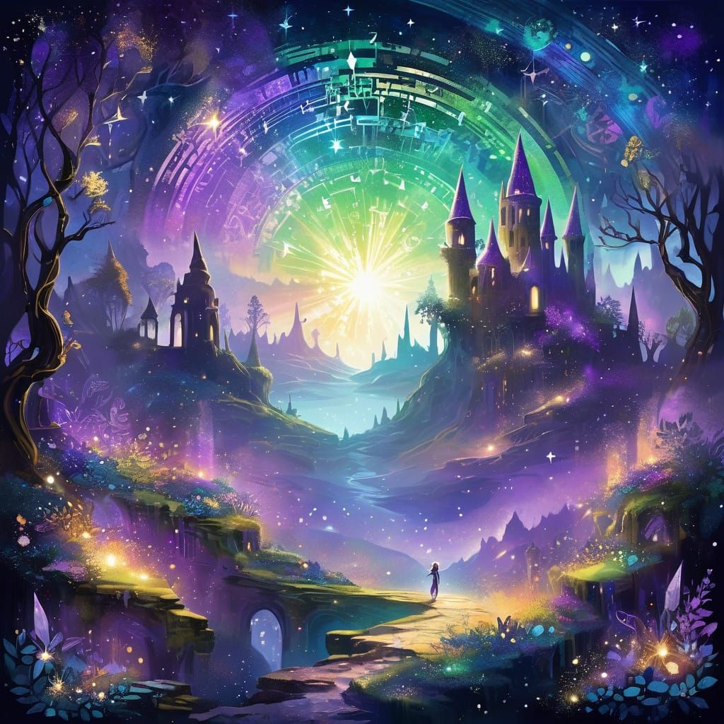 Whispering Starlight Wraith in Glitchcore Ruins