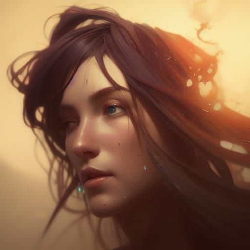 Goddess Eris Portrait in Art Nouveau Style