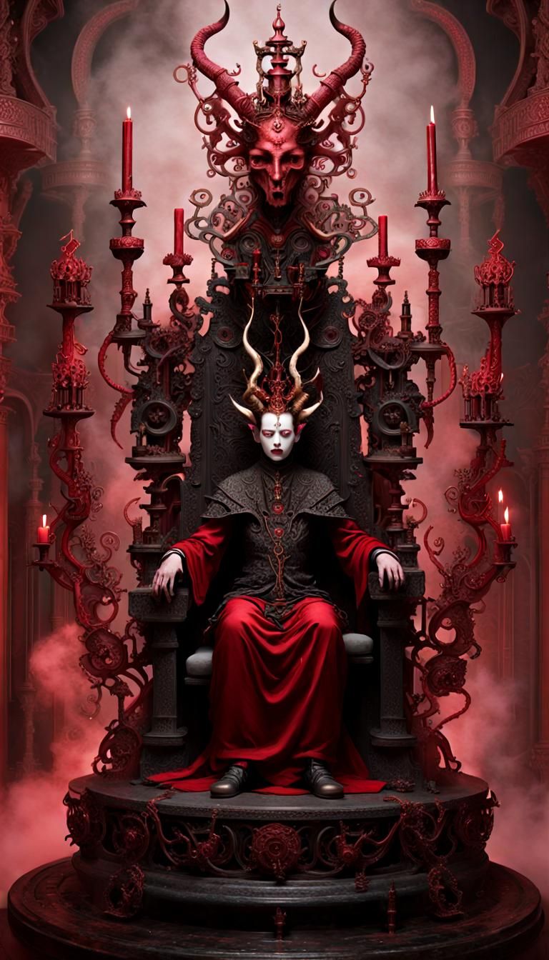 Devil without shame; Zdzisław Beksiński monochromatic baroque, Killian Eng Ukiyo-e, Bernie Wrightson horror faience Art ...