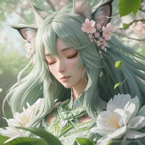 Ethereal Floral Lynx in Majestic Bloom