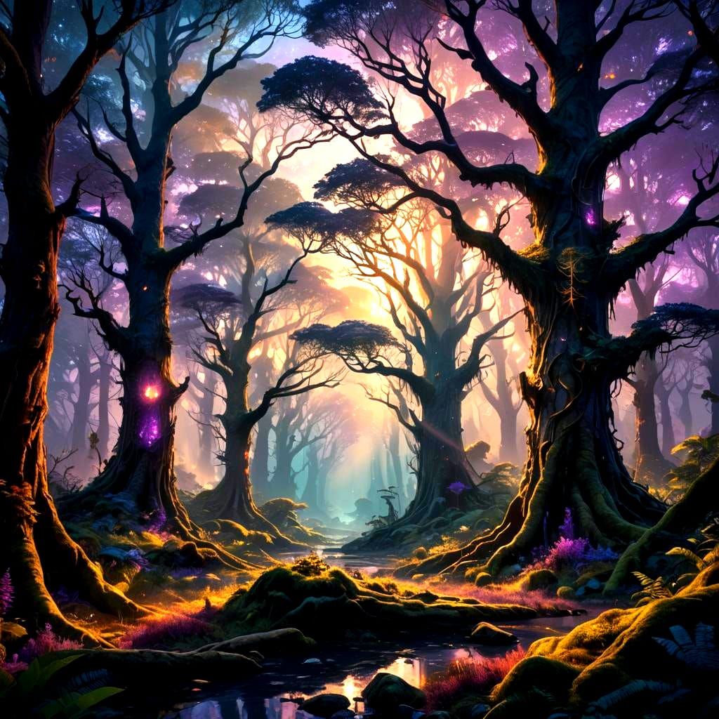 Fantastical Forest Concept Art in Deep Color