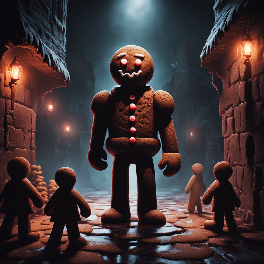 Evil Gingerbread Man in Cookie Kingdom: Dark Fantasy