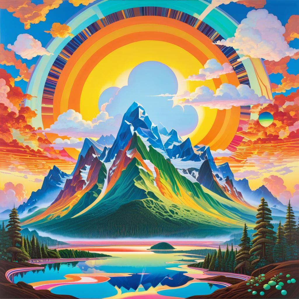 Cel-Shaded Sunset Cloudscape Fantasy