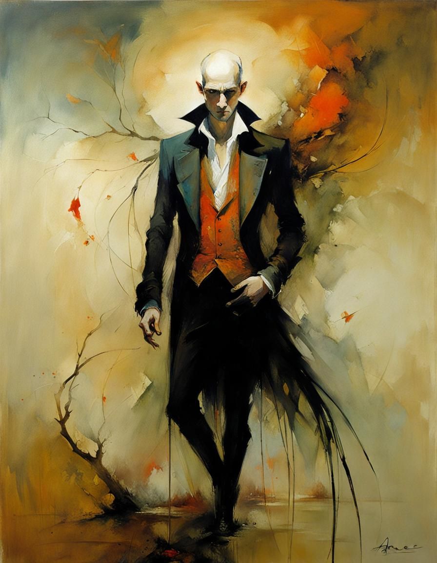 Surreal Portrait of a Man in Bachelier Style