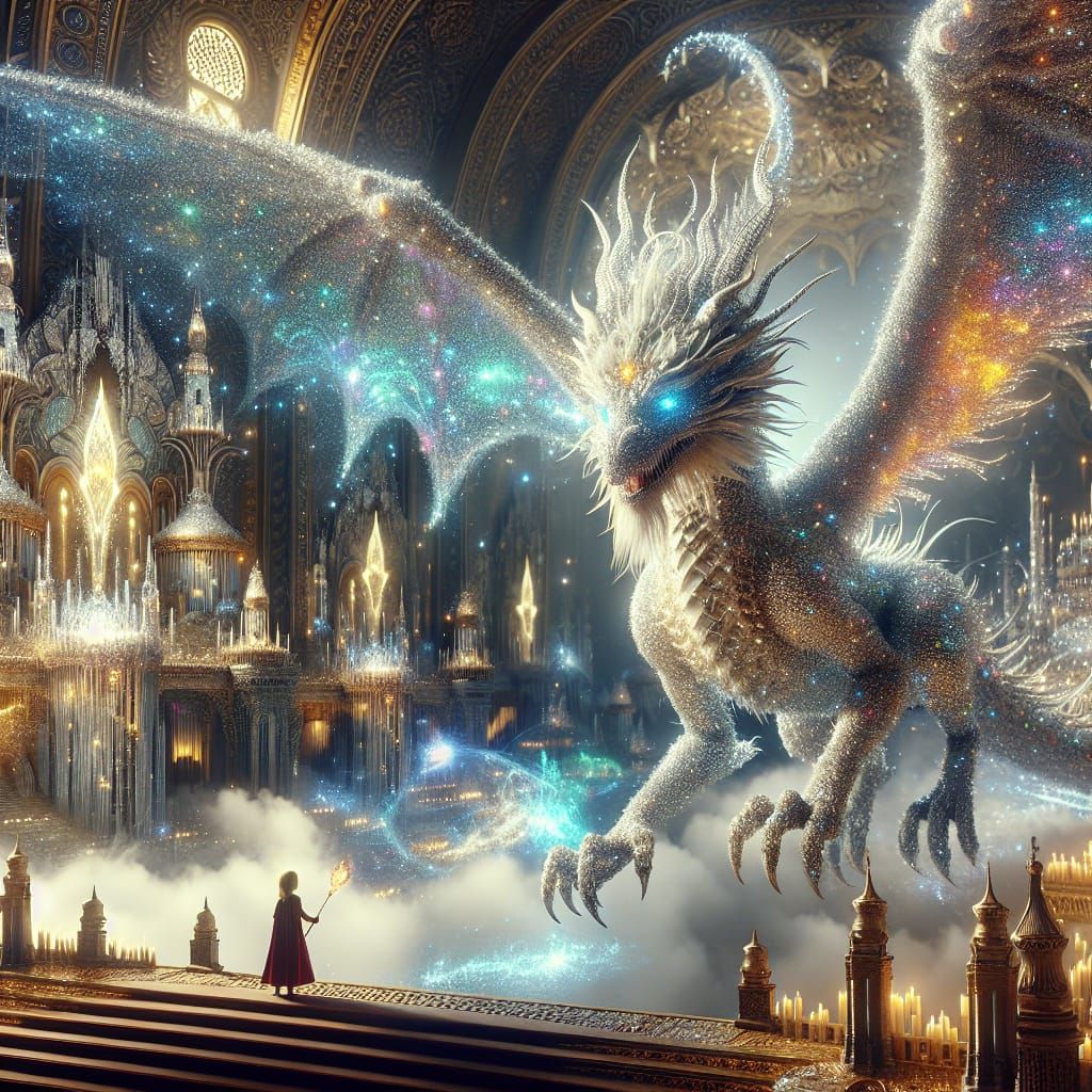 Magical Dragon Guardian in a Majestic Empire