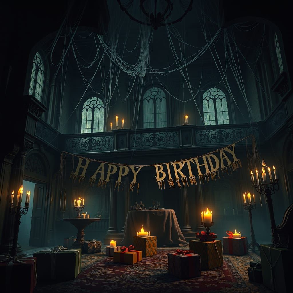 Haunted Mansion Birthday Party Digital Matte Painting