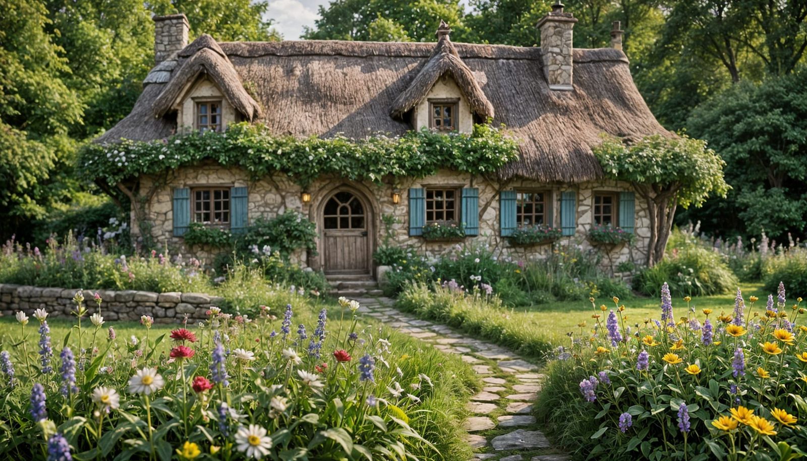 Enchanting Whimsical Cottage Amidst Lush Greenery