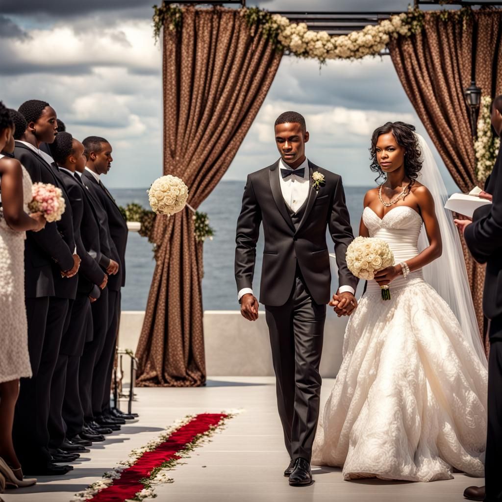 Elegant Wedding Ceremony in Hyperrealistic Detail