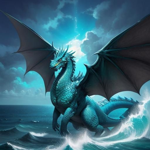 Bahamut Rising: Epic Fantasy Digital Painting