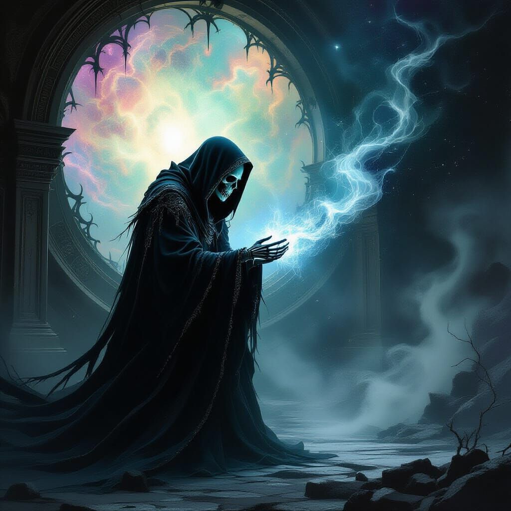 Undead Artist Creates Ethereal Gothic Art in Otherworldly Re...