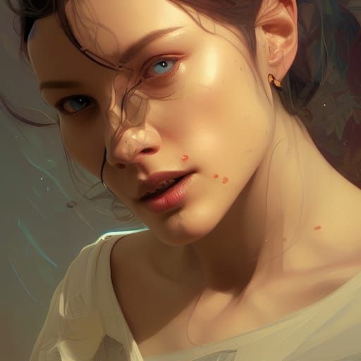 Detailed Portrait in Greg Rutkowski Art Style