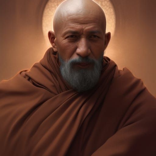 A monk in a fantasy RPG