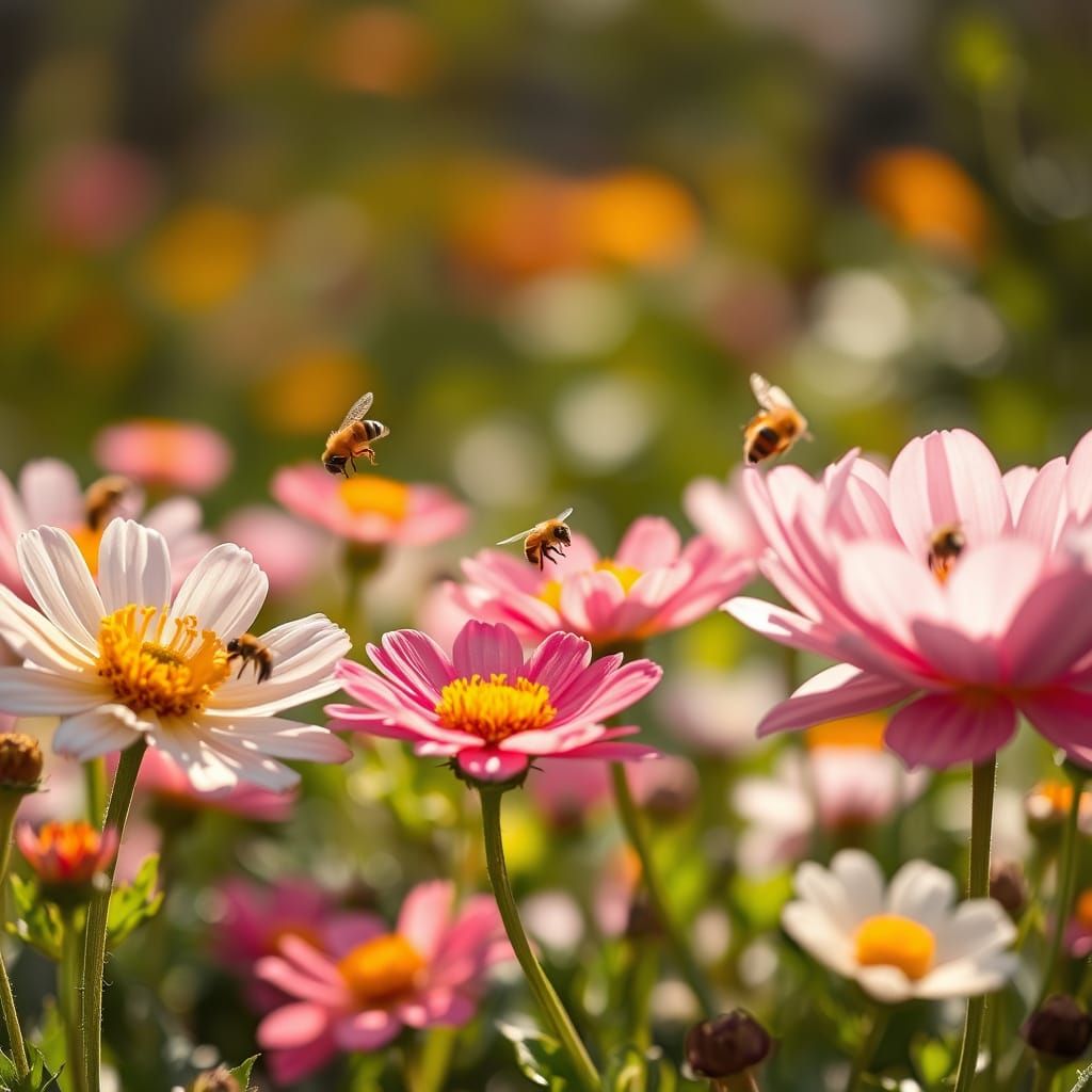 Serene Spring Garden Scene in Soft Focus