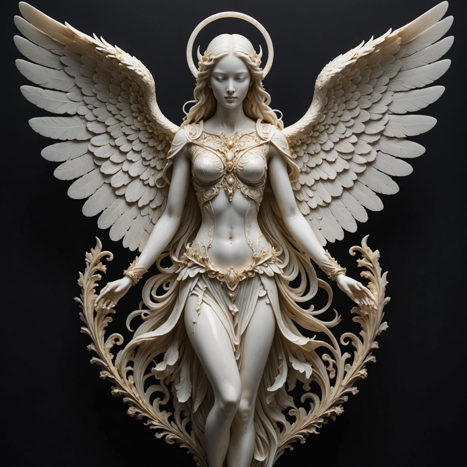 Luminous Winged Entity in the Darkness