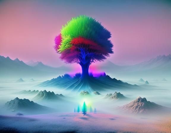 Silent Alien Forest: An AI-Generated Landscape