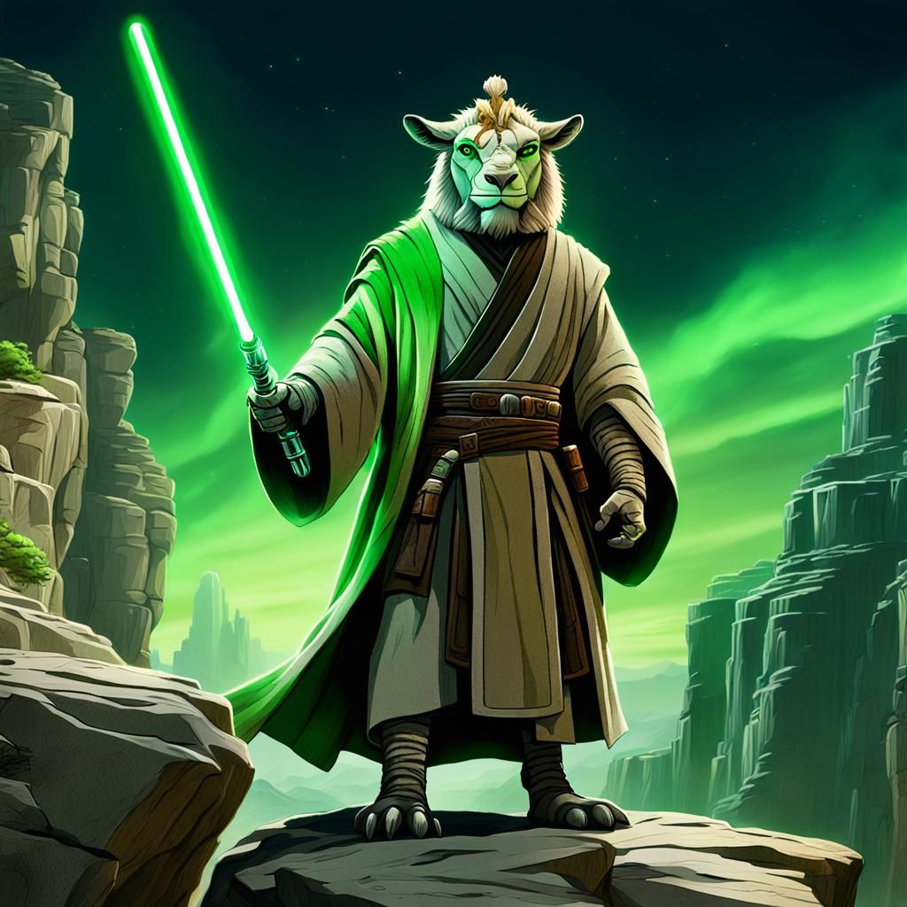 Quagga Jedi Knight Concept Art in CGI Style