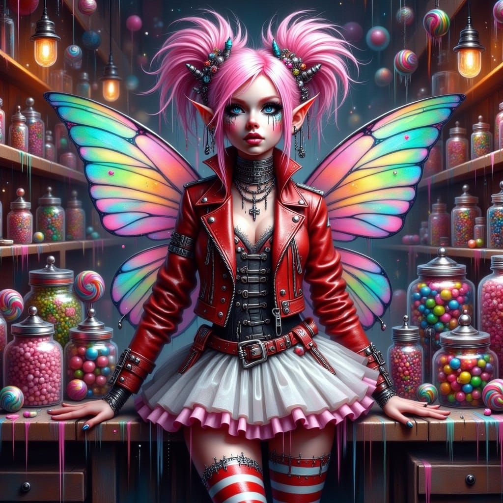 Peppermint Fairy Punk in Candy Store
