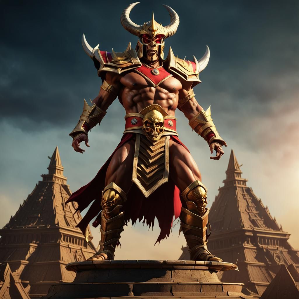 Shao Kahn on Pyramid of Argus: Dark Fantasy Art