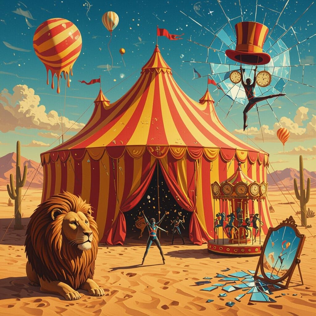 Surreal Desert Circus Inspired by Dalí and Thorp