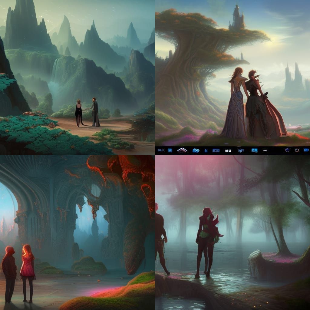 Awkward Teen Date: Detailed Matte Painting