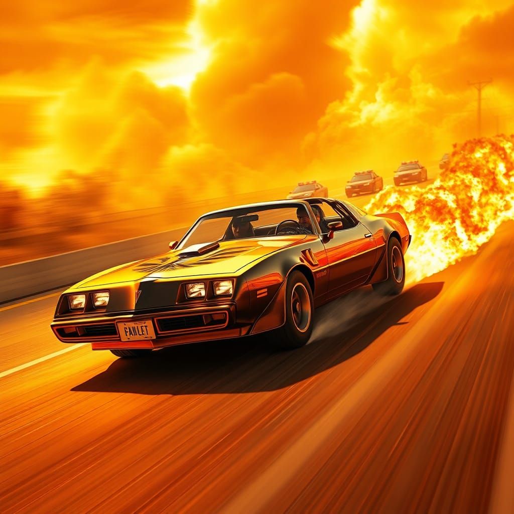 Trans Am Flames: Reynolds and Field Speeding Away