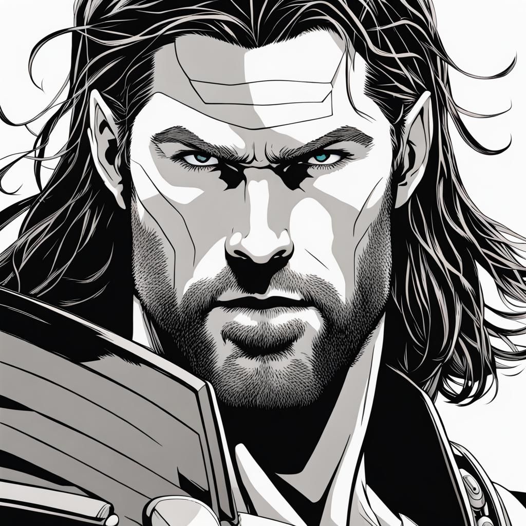 Thor with Black Hair
