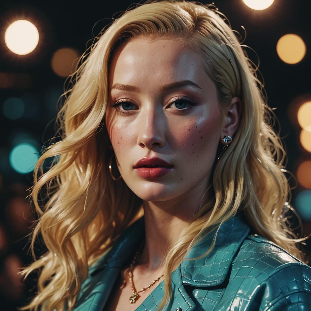 Dramatic Portrait of a Blonde Woman in Cinematic Style