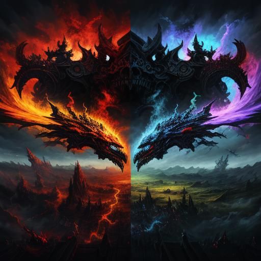 Epic Battle Between Heaven and Hell in 4K