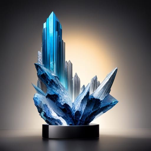Blue Crystal Shard on Stand