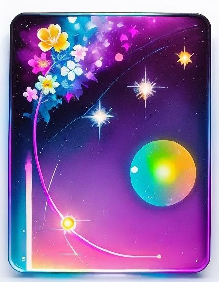 High Heels in Mixed Media Style with Blacklight