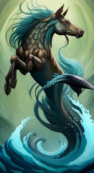 Majestic Kelpie Portrait in Hyperdetailed Digital Art