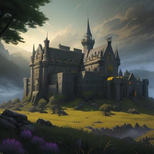 Celtic Castle in Highlands: A Dark Fantasy Masterpiece