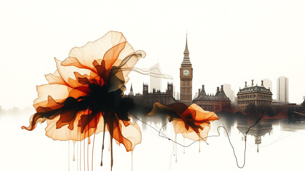 Abstract Dystopian Double Exposure: Surreal Photorealistic A...