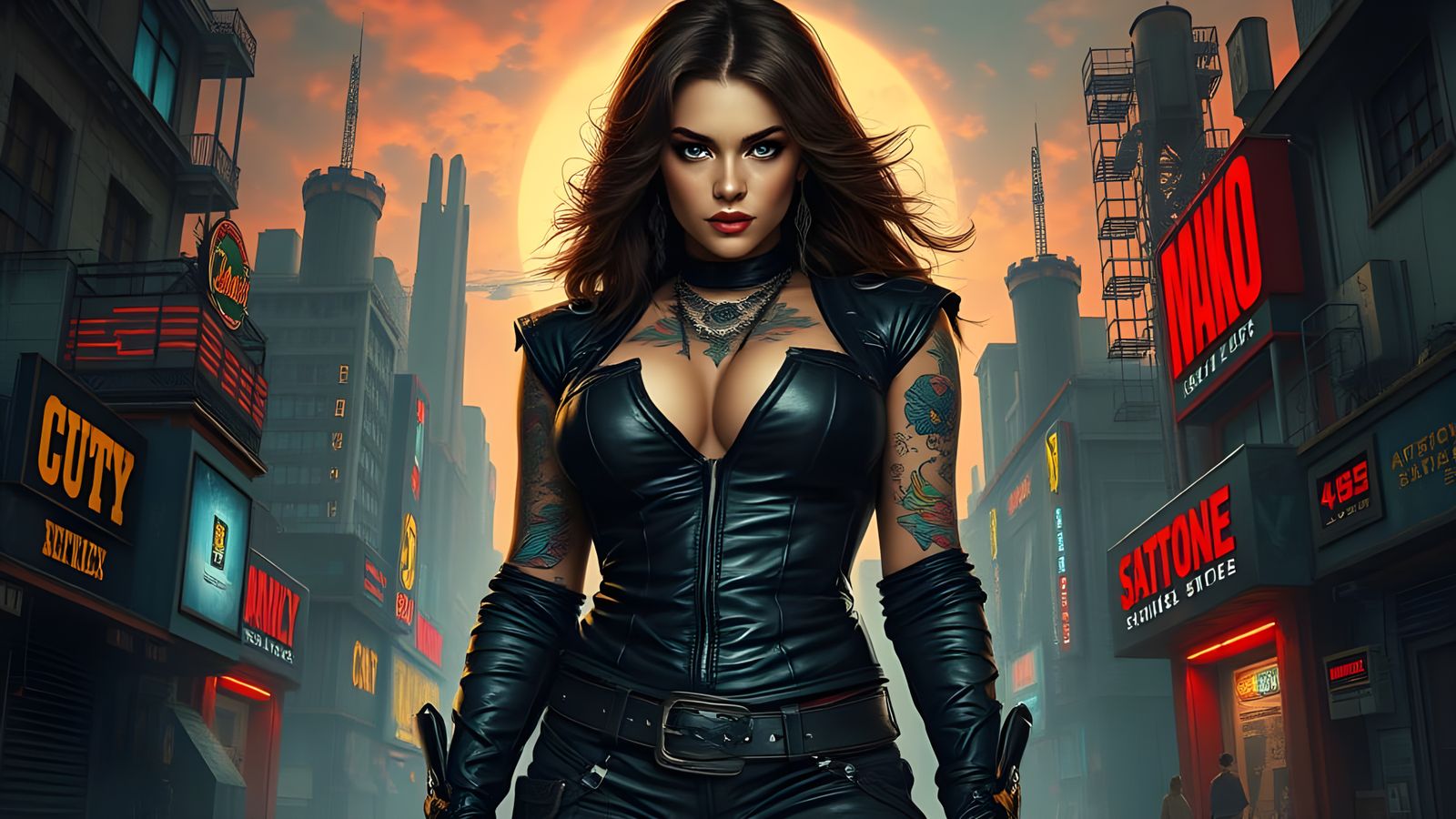 Fantasy Warrior in Ripped Leathers