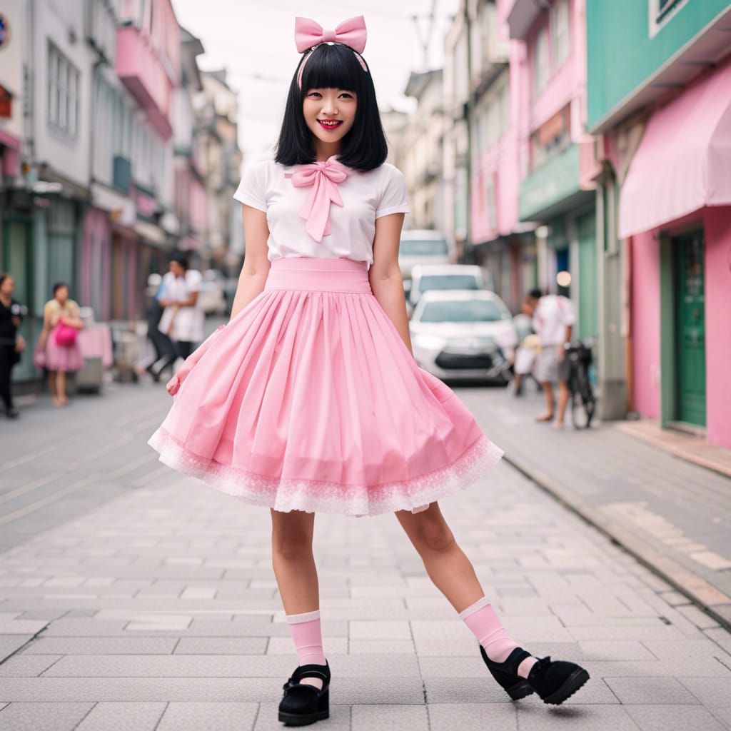 Japanese Girl in Rorita Fashion in Istanbul