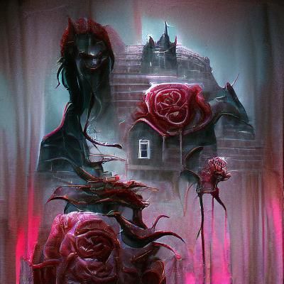 Sinister House of Roses in Gothic Style