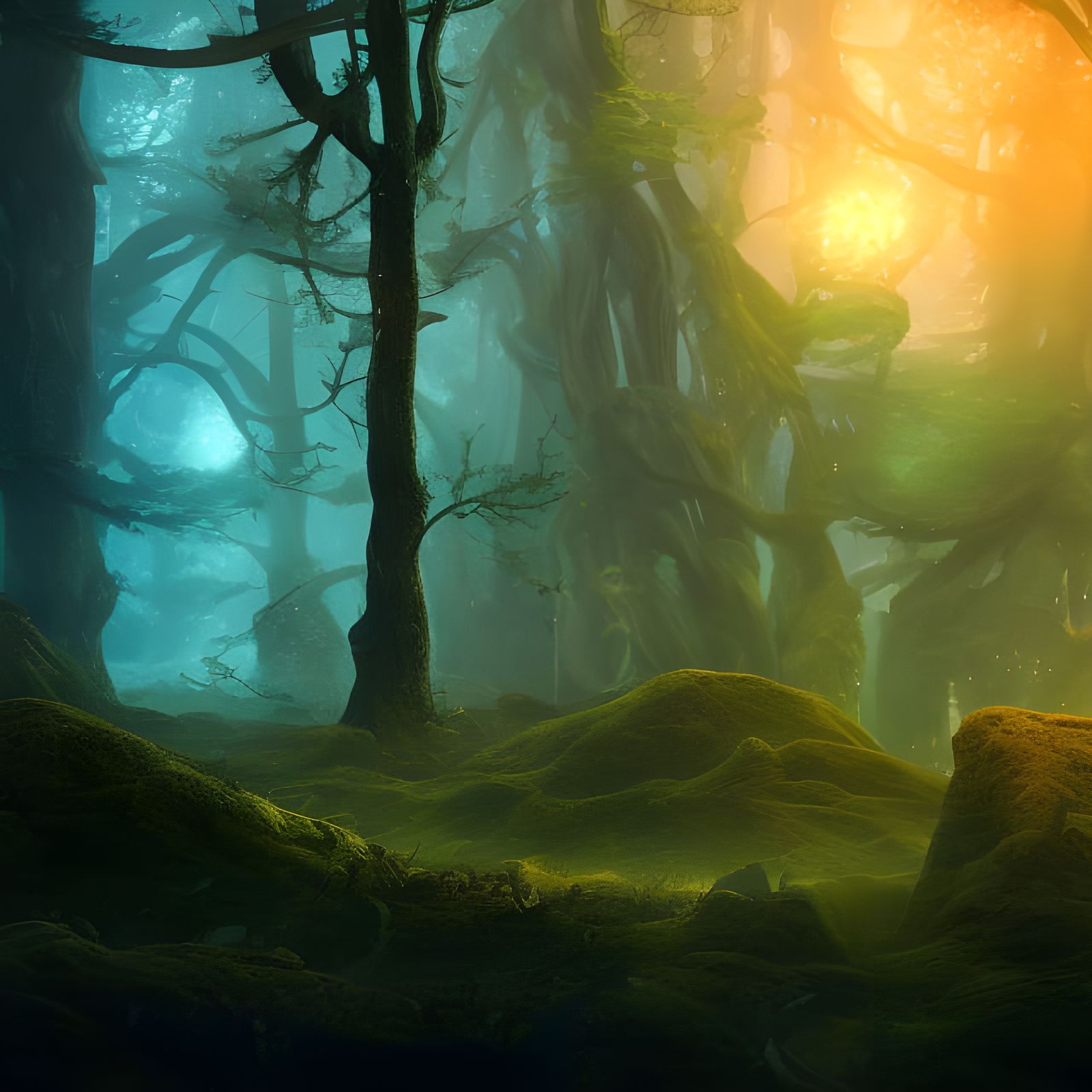 Magical Fallen Star Forest in Fantasy Concept Art