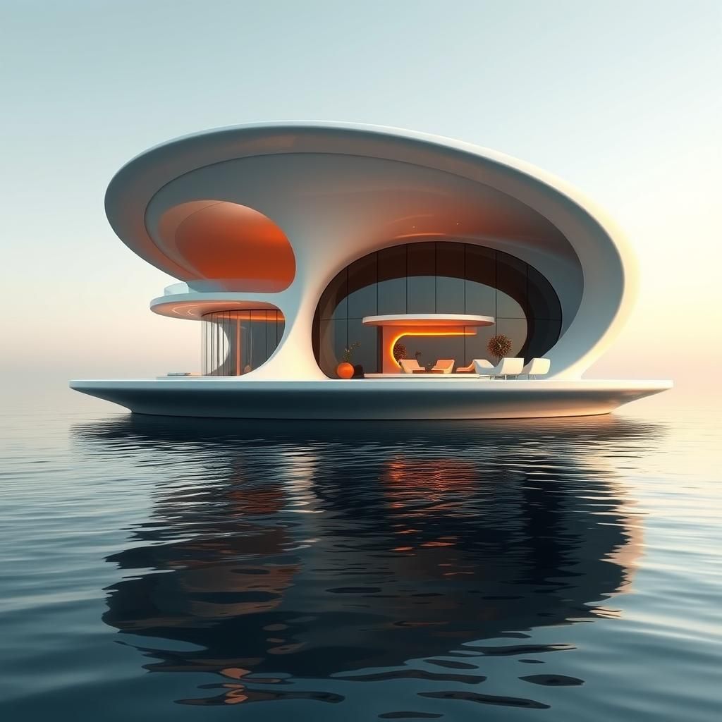 Futuristic Floating House with Avant-Garde Design
