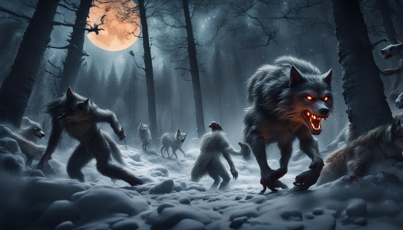 Werewolves Attack Humans Under Full Moon