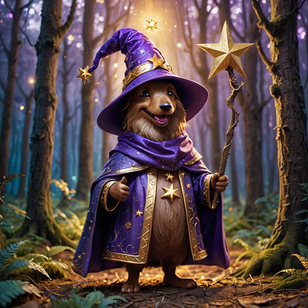 Sausage Wizard in Mystical Forest Concept Art