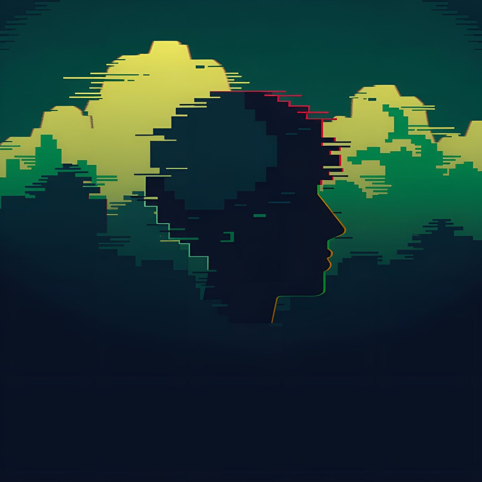 Abstract Glitch Art with Geometric Drostep Patterns