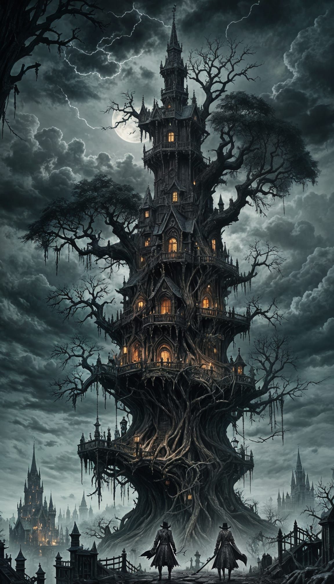 Victorian Horror Landscape of Yharnam City