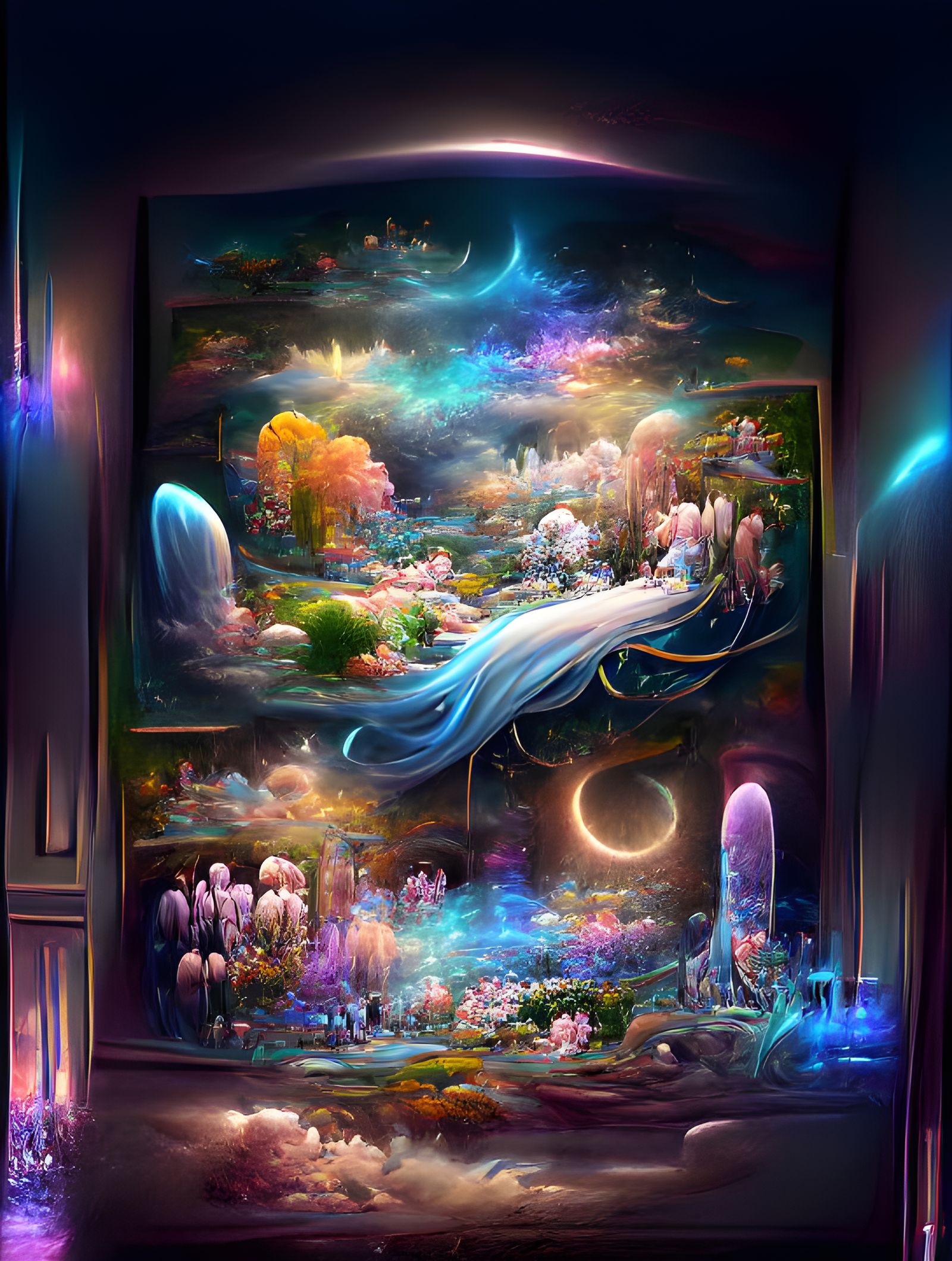 Spectacular Spiral Galaxy in Space as Digital Art
