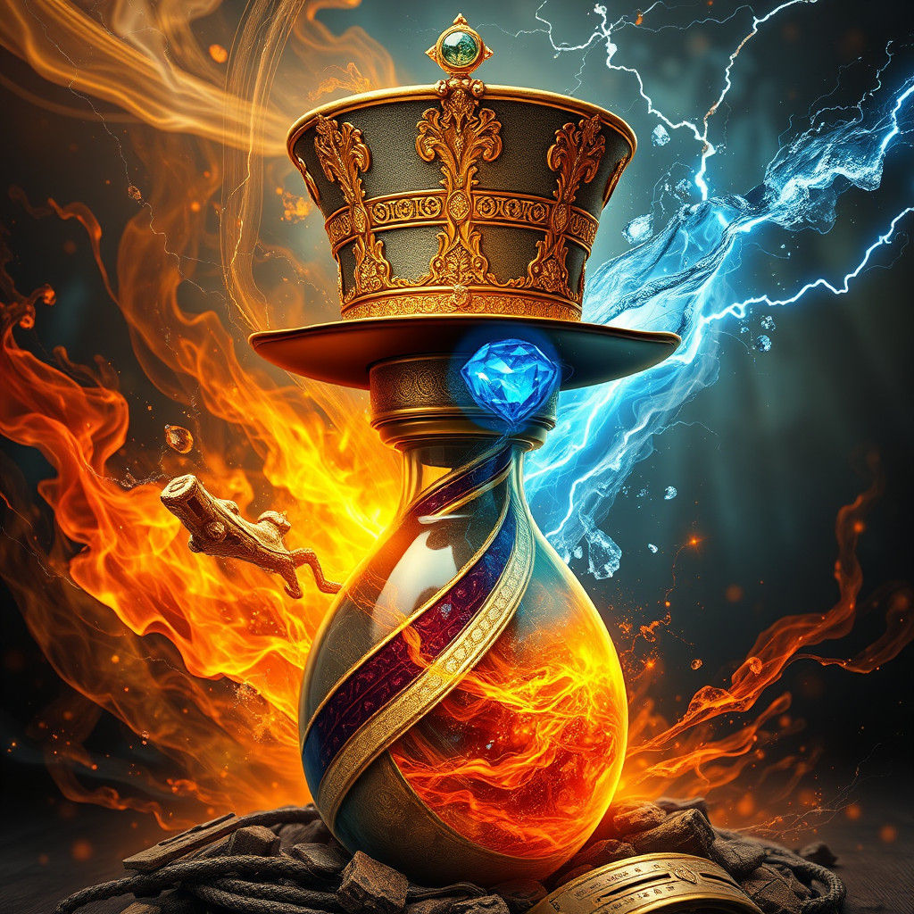 Elemental Chaos in a Bottle with Diamond Top Hat