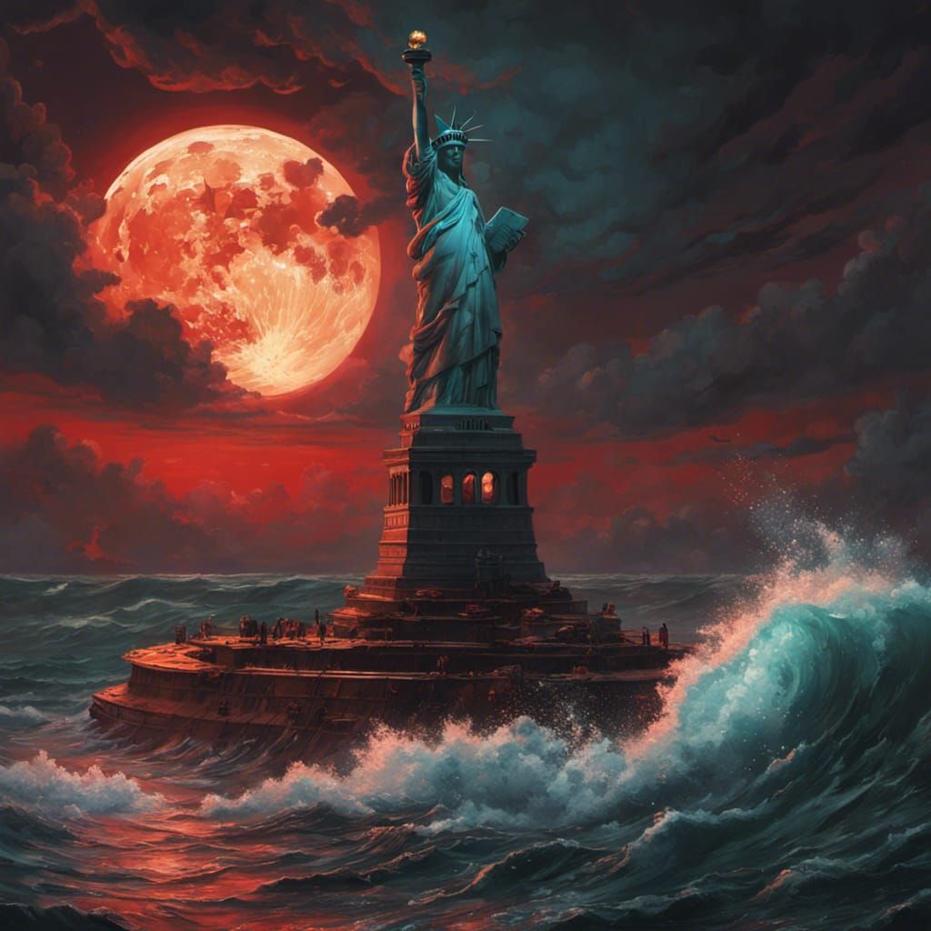 Sinking Statue of Liberty