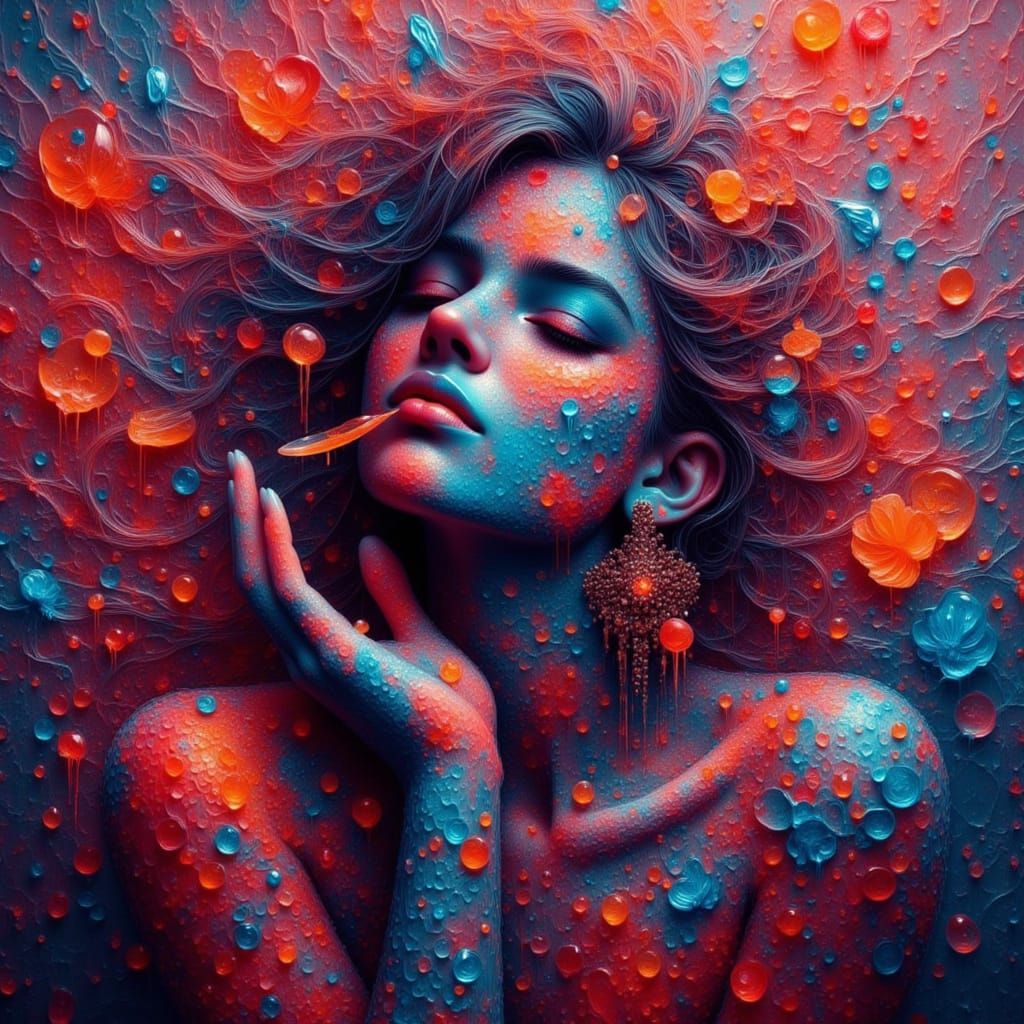 Emotional Graffiti Art with Polychromatic Details