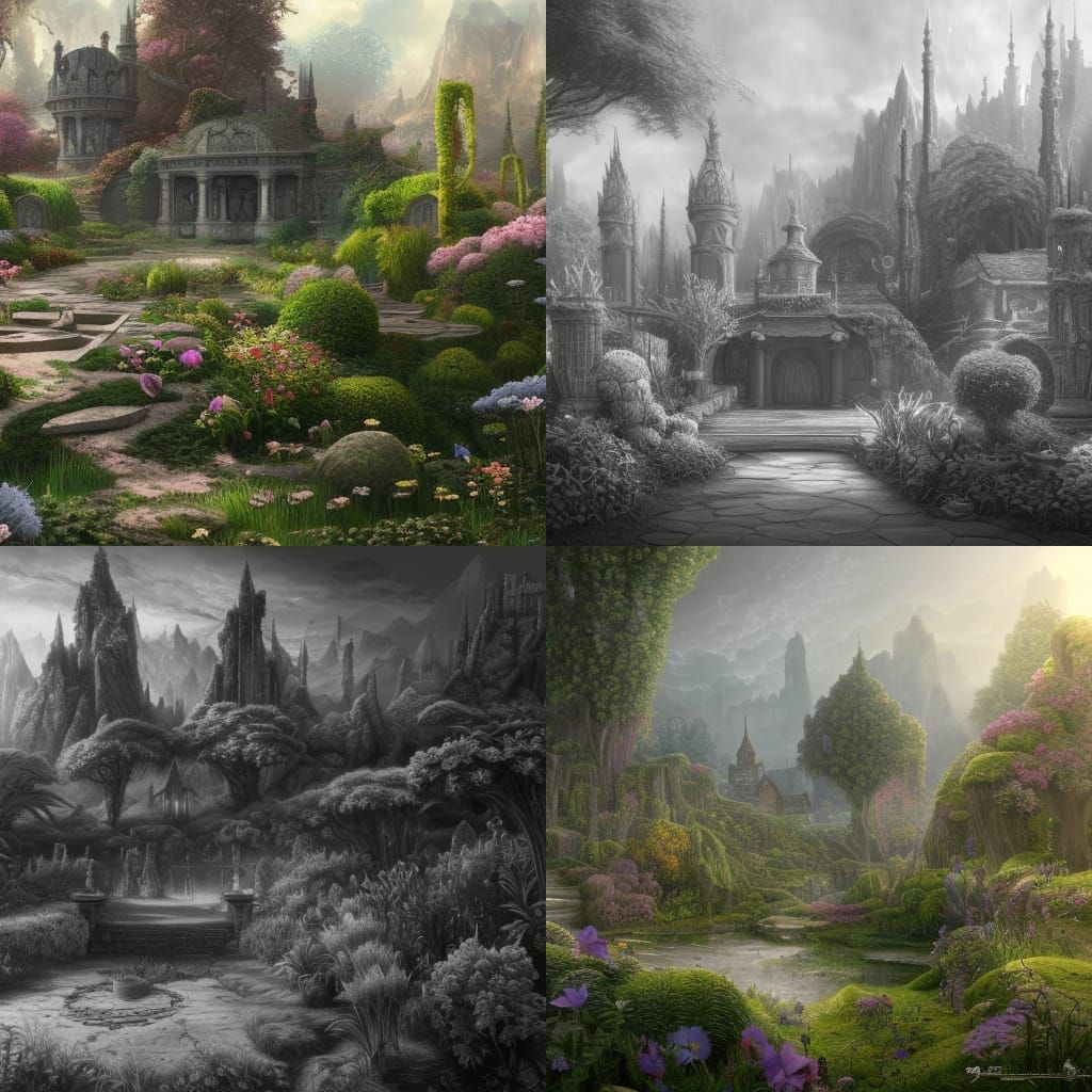 Garden at the End of Time in Detailed Matte Painting